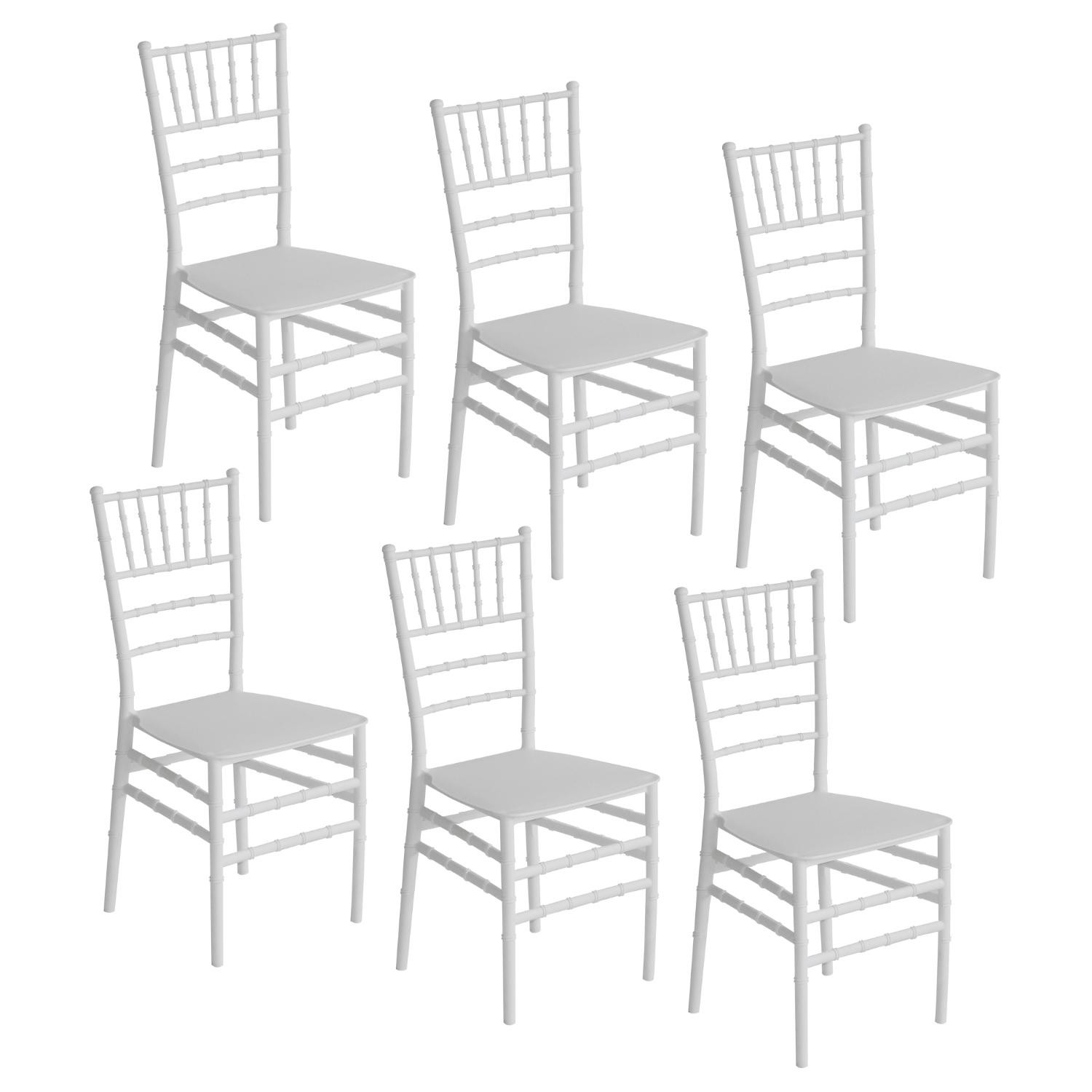 Pack 6 cadeiras de catering empilháveis Dorothy 45x43x88cm 7house Cadeiras e poltronas para exterior 1